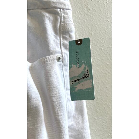 Good American Plus White High Rise Ankle High Raw Hem Straight Leg Jeans 22W - Picture 10 of 14